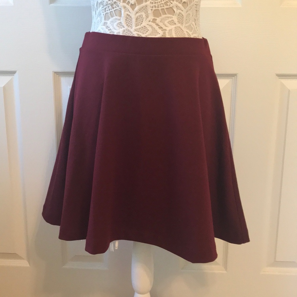 Old Navy maroon midi skirt